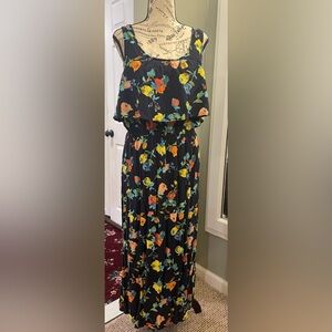 Merona maxi Floral Print Dress size L